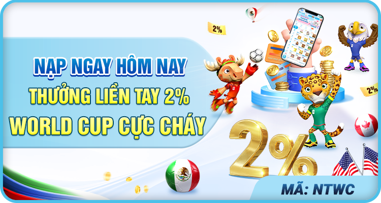 Jun88 Thưởng 2% Tiền Nạp Khi Cá Cược Thể Thao